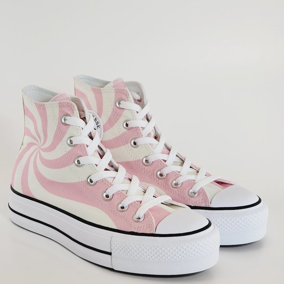 Converse CTAS Hi Lift Sunrise Pink Canvas Women's Platform Sneakers A10008C NWT - Picture 1 of 6